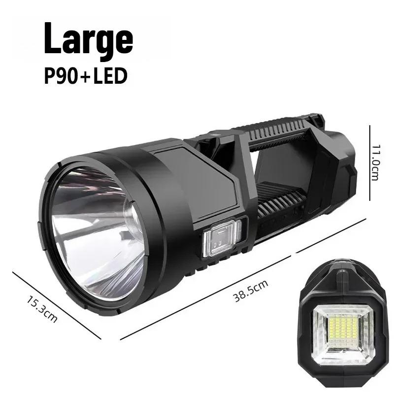 Powerful XHP70 LED Work Light USB Rechargeable Searchlight Handheld Flashlight Spotlight Waterproof Camping Light Lantern
