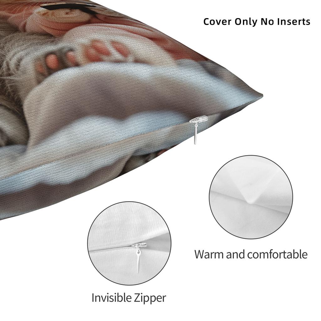 Christmas Kittens (7) Pillow Case  Soft Pillow Cover For Couch Sofa Bedroom Fashion Pillowcases