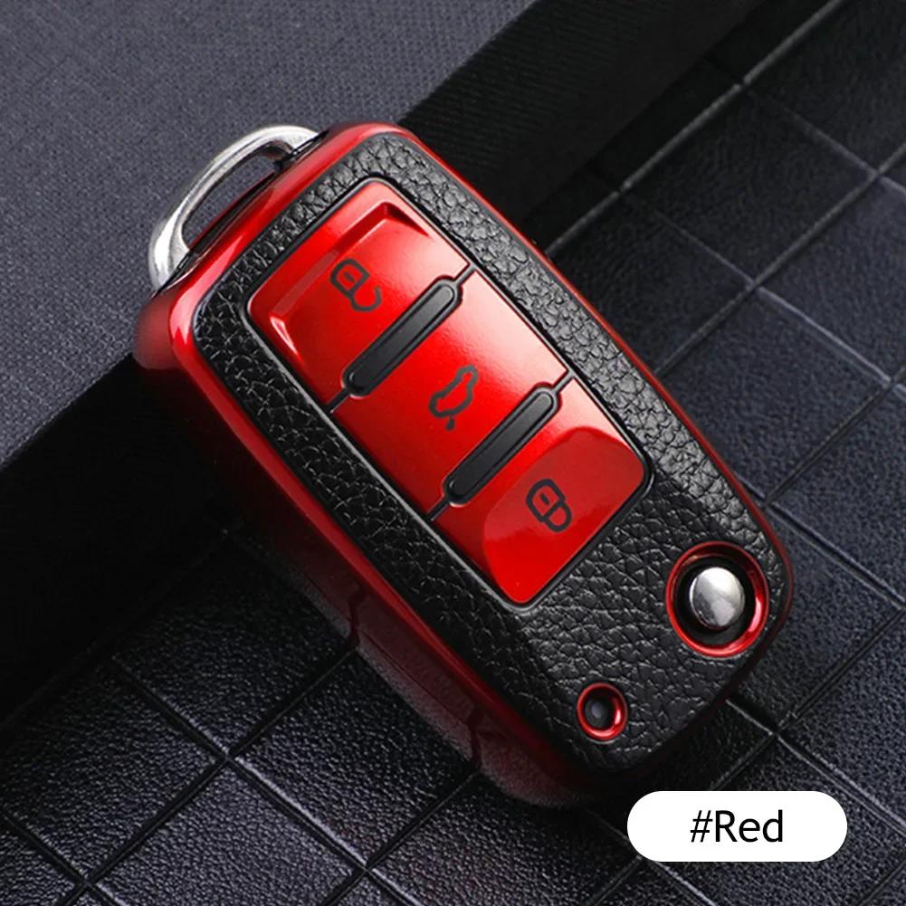 TPU Car Key Case Cover for Volkswagen VW Golf Bora Jetta Polo Golf Passat B8 for Skoda Octavia A5 A7 Fabia Seat Ibiza Leon