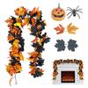 Halloween Pumpkin Cane Garland Fall Maple Leafs Garland Maple Leafs Autumn Thanksgiving Decor For Party Desk Home Decor
