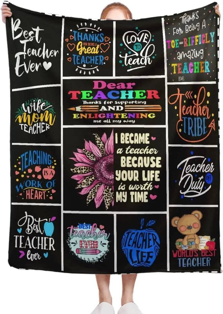Back To School Teachers' Day Gift Blanket, Gifts For Teachers Throw  Soft Cozy Educational Blankets For Couch Bed Sofa Chair