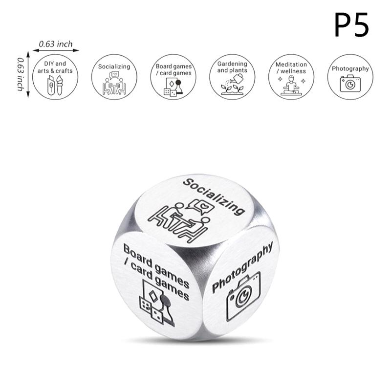 Rozhodovací kostková hra Datum večer Kreativní kostková hra Zábavná novinka pro páry Rozhodovací kostková hra Příslušenství Nápady Hračky z nerezové oceli