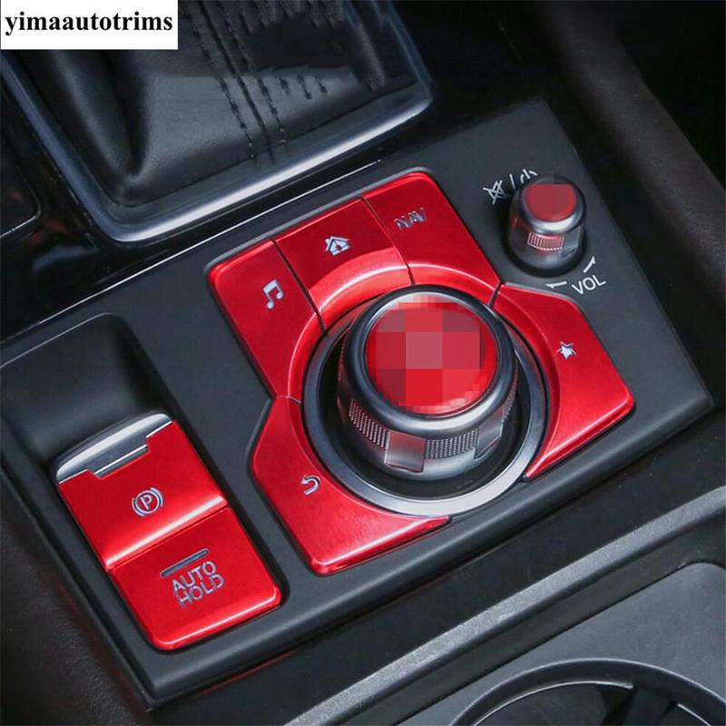 For Mazda CX-5 CX5 2017 -  Electrical Park Hand Brake Center Multimedia Knob Button Panel Cover Trim  Accessories Interior