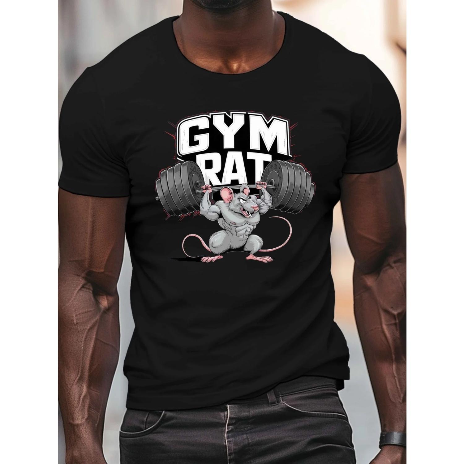 

Mouse Cotton TShirt Workout Streetwear Athletic Gym Style Mens Black Fitness Muscle XXXXXL чорний