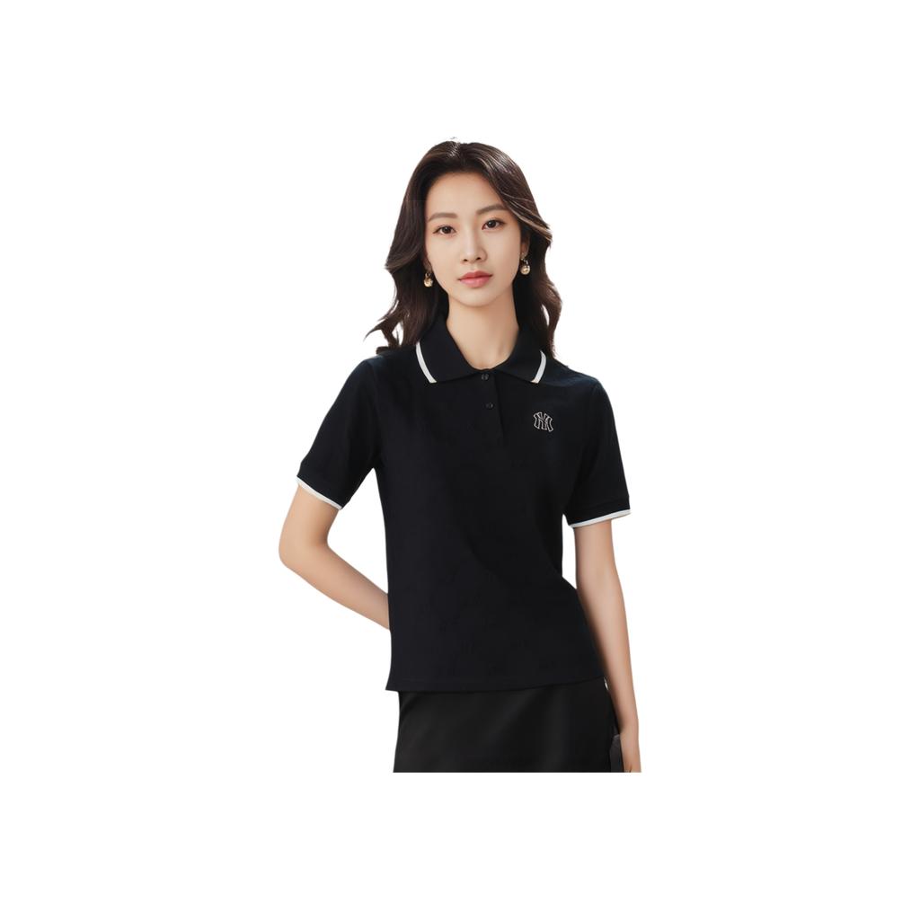 New MLB Polo Shirts Women's Black 3FPQM0353-50BKS