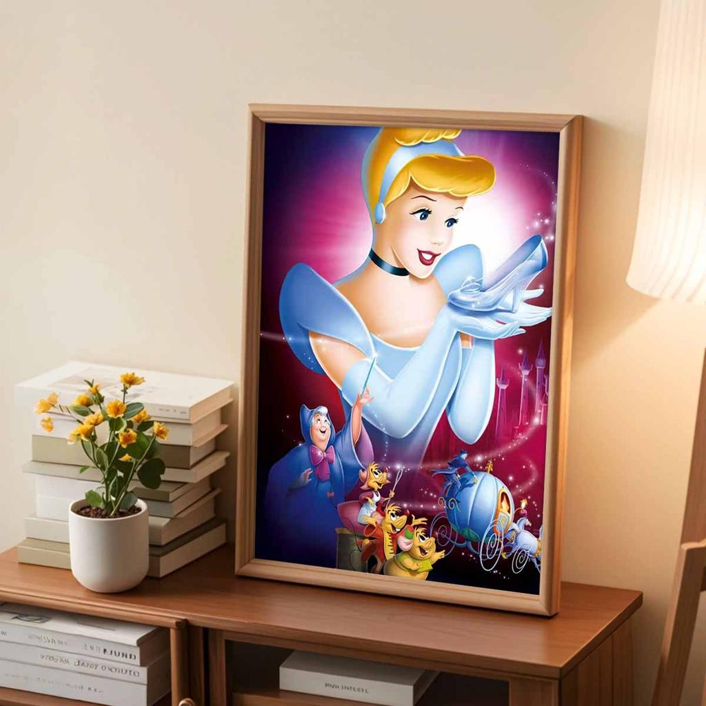 DIY Diamond Painting Crystal Shoes and The Princess Cross Stitch Kit Mosaic Art Diamond Painting Full Circle Diamond Home Decoration