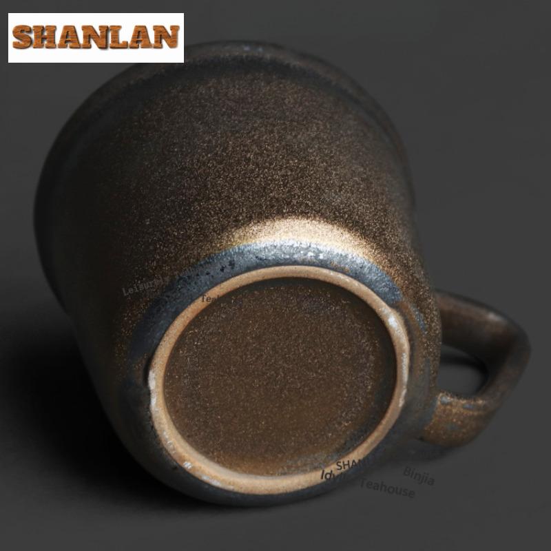 280ml Kiln Fambe Black Gilt Coffee Mug Beer Cup Afternoon Tea Mug Wine Beer Bottle Office Water Cup Drinkware Decoration Gifts