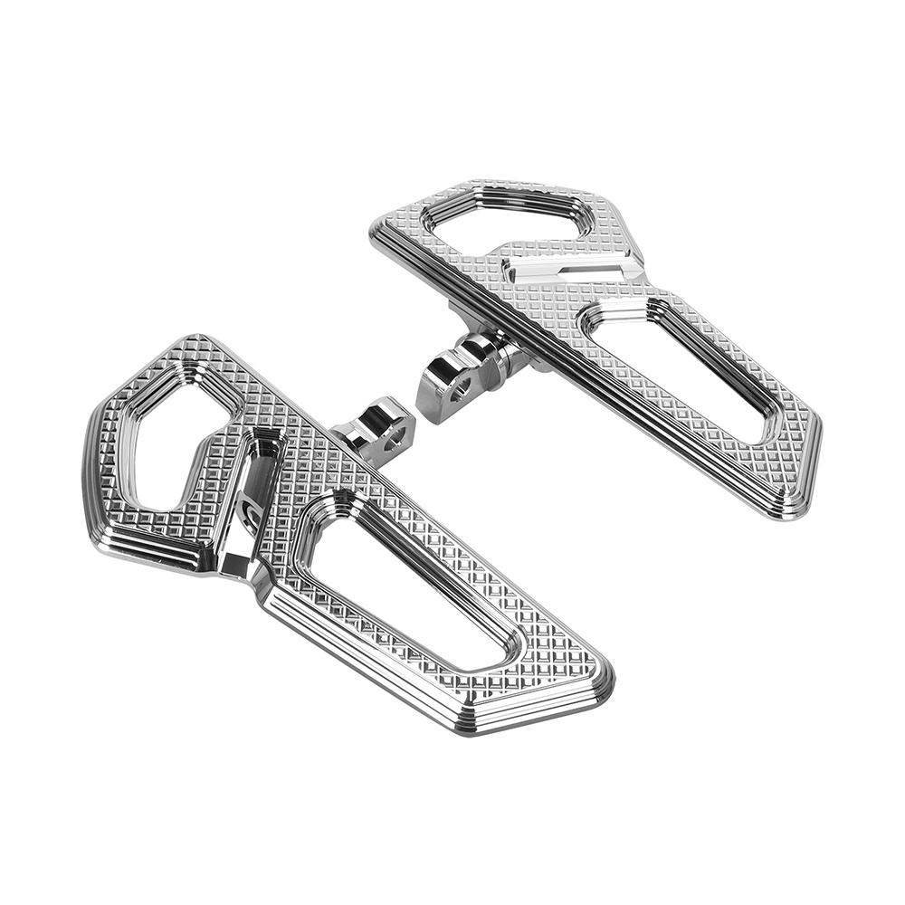 Motorcycle Passenger Floorboard Aluminum Rear Pedal Footpegs Footboard For Harley Touring FLHR Street Electra Glide FLTR Softail