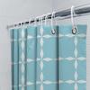 Blue White Geometric Shower Curtain Modern Bath Decoration For Home Decor Bathroom Accessory Rectangular Shape Pattern Water Res