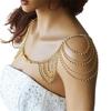 Bridal Rhinestone Multi-Layer Tassel Shoulder Chain Chest and Back Pain Body Sling Necklace Factory