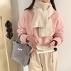 Japanese And Korean Autumn And Winter Solid Color Wool Blended Scarf Warm Simple High-End Versatile Scarf Direct Sales Women