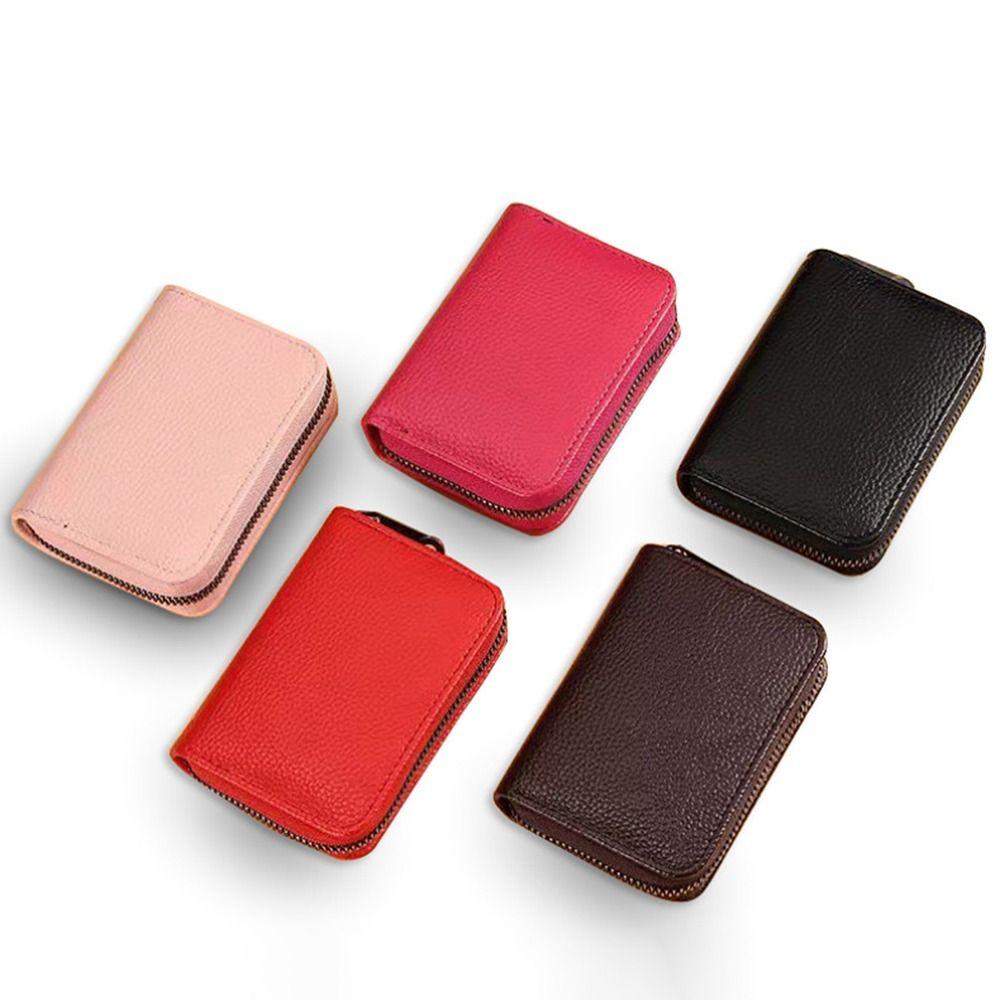 Portefeuille de petite entreprise bloquant les RFID, porte-cartes de crédit en cuir PU, nouveau sac de poche pour femmes et hommes