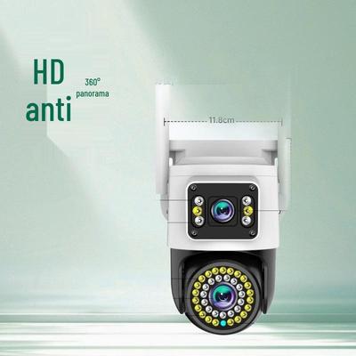 WiFi Smart HD-Kamera mit zwei Bildschirmen: PTZ Drahtloser Innen-/Außenbereich Wasserdichter Fernmonitor