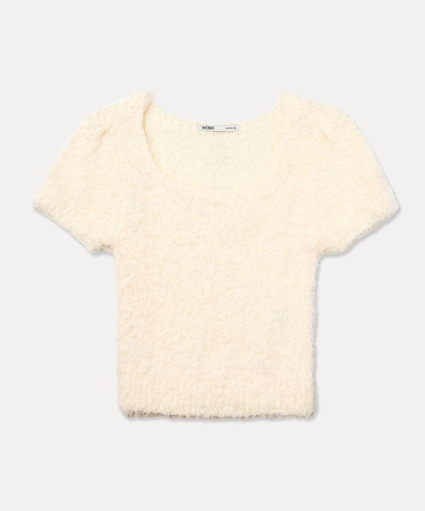 MIXXO Square Neck Short Sleeve Pullover_Miwkag114T