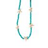 Elegant Turquoise Beaded Choker Starfish Pendant Necklace Adjustable Length Neckchain for Women Ocean Inspired Jewelry