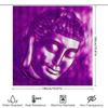 Luxury 3D Printed Shower Curtain featuring a Vivid Purple Buddha Design Waterproof Fabric for Bathroom Decorations Available in