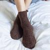 Men Socks Solid Color Thickened Winter Autumn Anti-friction Warm Soft Floor Socks for Home