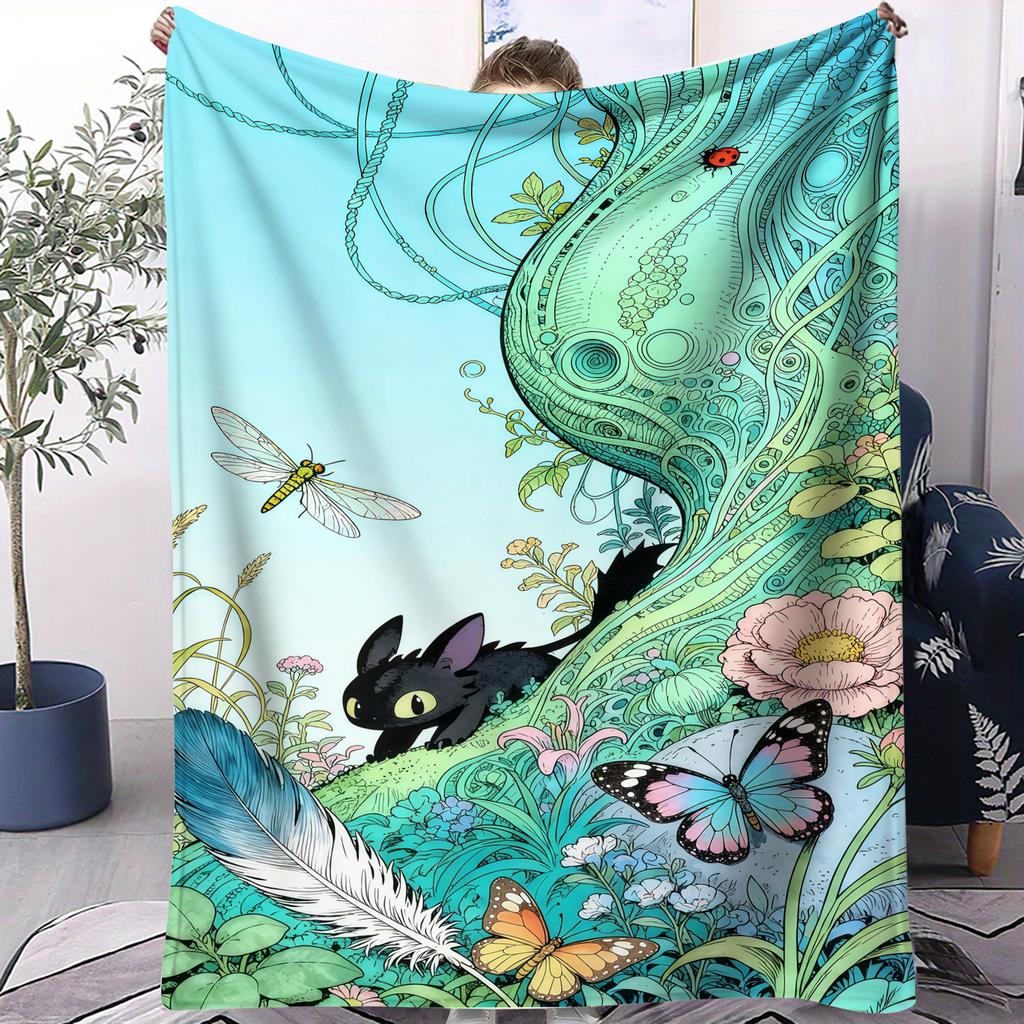 Top Rated How To Train Your Dragon Small Cover Blanket Bed Sheet All Season Soft Lightweight For Bed Dorm Sofa Camping Decor