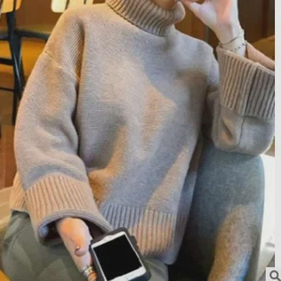 Women's Turtleneck Sweater - Autumn/Winter Short Style