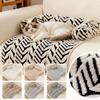 80x60cm Haustier-Sofabett Superweiche Plüschmatte mit Nackenkissen Maschinenwaschbare Einlage für kleine Hunde Katzen Innen Außen Reisegebrauch