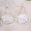 Welcome Sign Shop Decor Oval Shape Door Hanging Ornaments Garden Plaque Layout Props Door Plate