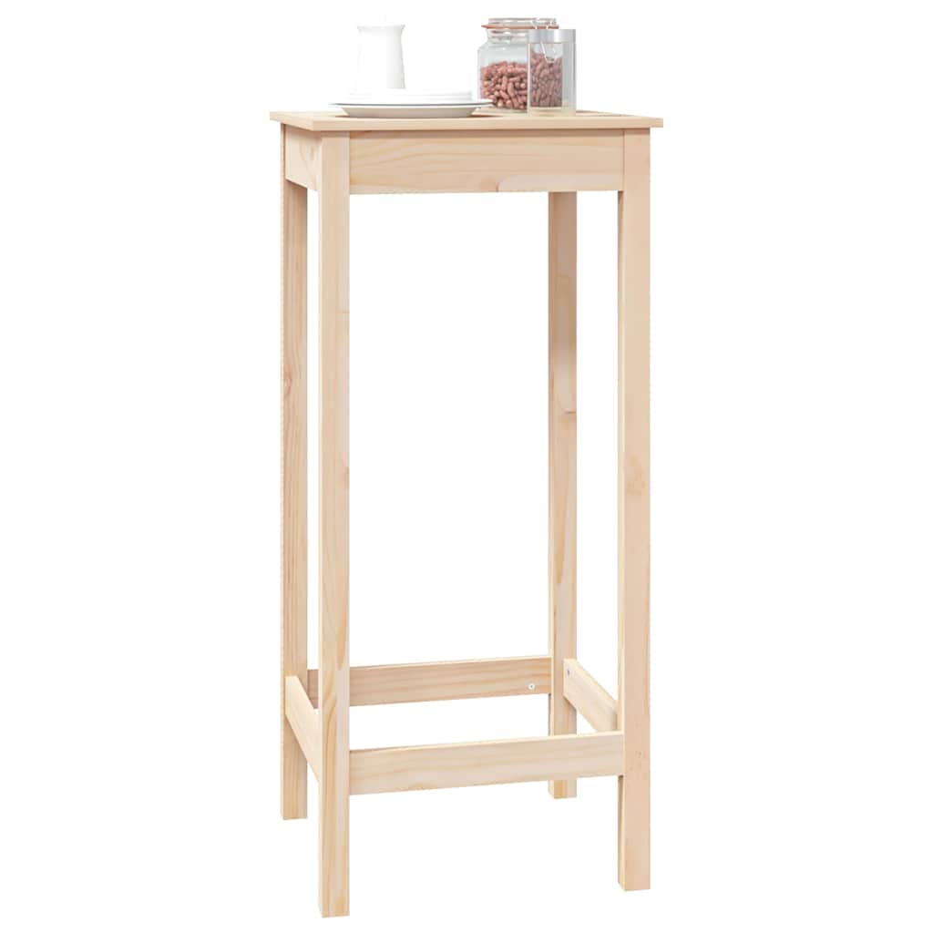 Vidaxl Bar Table, 50X50X110 Cm, Solid Pine Wood