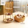 Skandinavischer Stil Faux Rattan 3-Etagen Obstkorb-Set