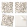 Set of Self-Adhesive Vinyl Tiles Plant Pattern with Ornaments 20X20X20 Cm