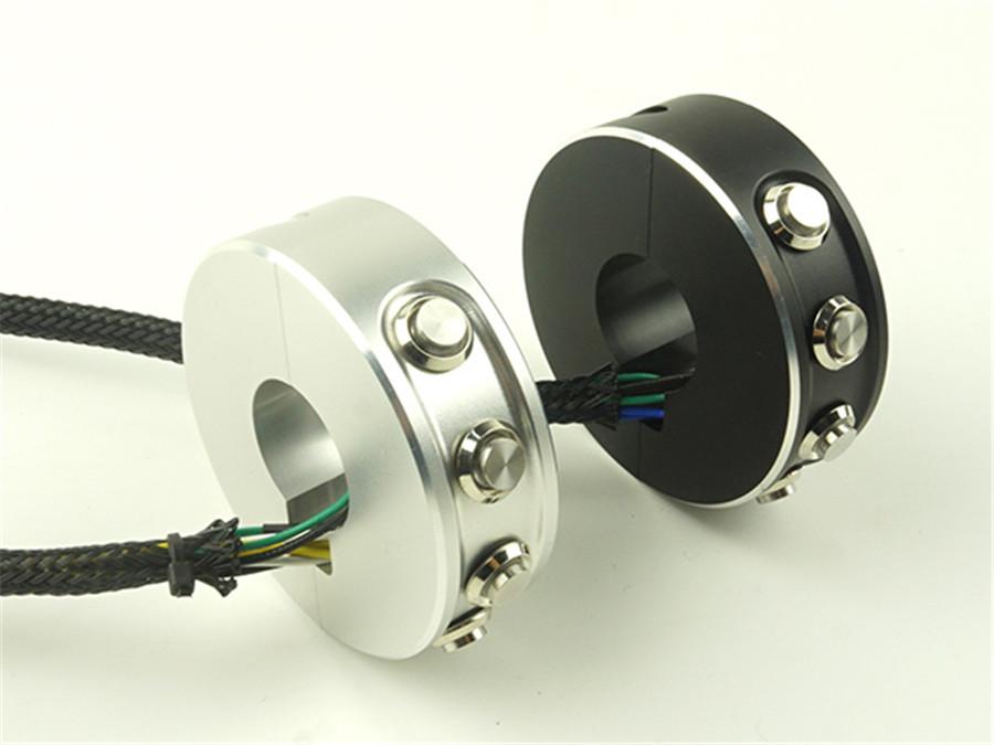 22mm Black Aluminum Motorcycle Handlebar Switch 12v For Bobber Chopper Cafe Racer