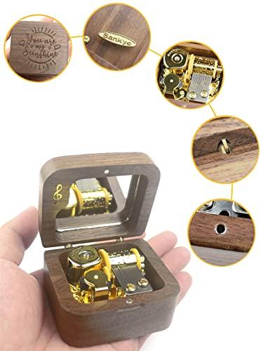 Sinzyo Music Box "You are My Sunshine" Wooden Music Box. Perfect as a gift for anniversaries, birthdays, celebrations, or as room decor. (Musical Note