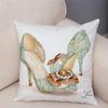 Women'S High Heel Shoes Throw Pillow Cover With Short Plush Print For Living Room Sofa Decoration Cushion Cover Pillow Covers