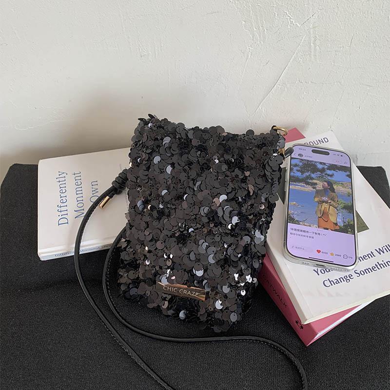 Mini Sequins Shoulder Bags For Women 2026 Designer Evening Party Bling Bling Crossbody Bag Handbags And Purses Trendy