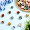 arricraft 40 Pcs Ceramic Handmade Beads, Fancy Antique Glazed Ceramic Star Spacer Beads Kit Pentagram Bead Charm Pendant for Necklace Bracelet
