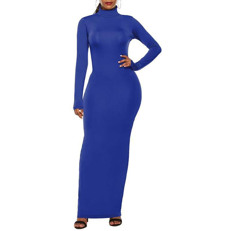 Buy Women Long Sleeve Stretch Bodycon 