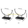 F26C Multipurpose Iron Holder for Displaying Round Plate Photo Picture Frame Stained Glass Art Stand Base Easy Installation
