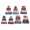 Wooden Independence Day Sign Hanging Decor, Vintage American Flag Patriotic Wall Plaque with God Bless America for 4th of July Party, Farmhouse