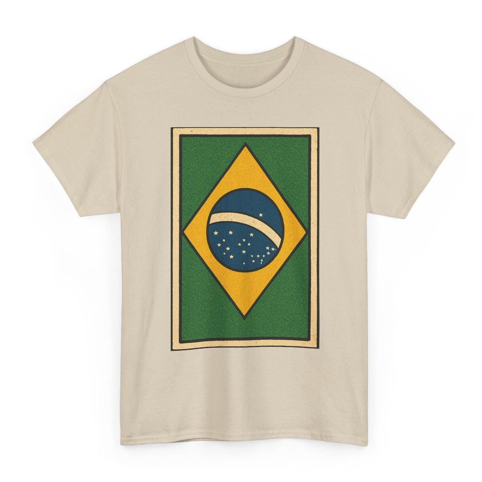 Brazil Flag T-Shirt | Retro Brazilian Pride Tee | South America Heritage Shirt XL
