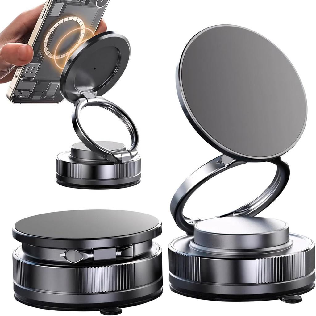 2026 New Vacuum Magnetic Phone Holder – 360° Rotatable Strong Suction Cup Mount for Home Storage, Kitchen & Smooth Surfaces