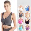 Reggiseno sportivo con cerniera frontale professionale antiurto traspirante senza anello in acciaio, gilet da corsa, intimo sportivo da donna