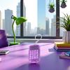 Purple 8Digits Pocket Mini Electronic Calculator Keychain Key Ring for Home School Office Supply,Calculators