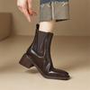 Fashion New Autumn Winter Women Boots Fashion Square Toe Chelsea Boots for Women Short Boots Shoes Chunky Heel Botines Mujer High Heels