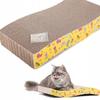 Cardboard Scratching Post Lounger For Cat Cats Horizontal Wave Catnip Eco