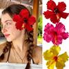 Artificial Flower Hibiscus Flower Hair Clip Do Not Hurt Hair Bohemia Style Hearwear Bangs Hairpin for Wedding