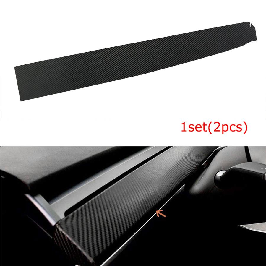 Carbon Fiber Look Paster Central Control Dashboard For Tesla Model 3 Y 2017-2021