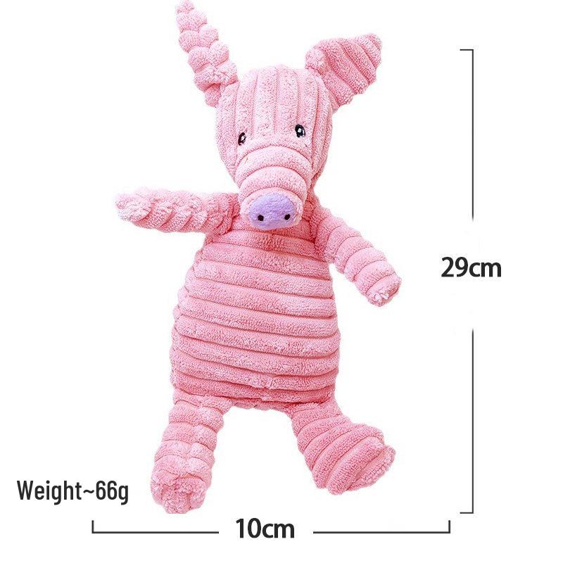 Corduroy Plush Dog Toy: Sounding, Teething, Teeth Cleaning, Boredom Relief with Monkey & Fox Designs.