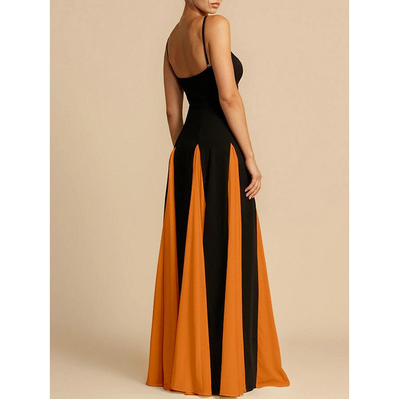 Elegantní módní trendy noční klub off-the-rameno šití velké sukně šňůrky šaty pro ženy večerní šaty