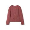 Sheep Wool Double-sided Woolen Coat Small Coat Single-breasted Short Round Neck Temperament Coat Women