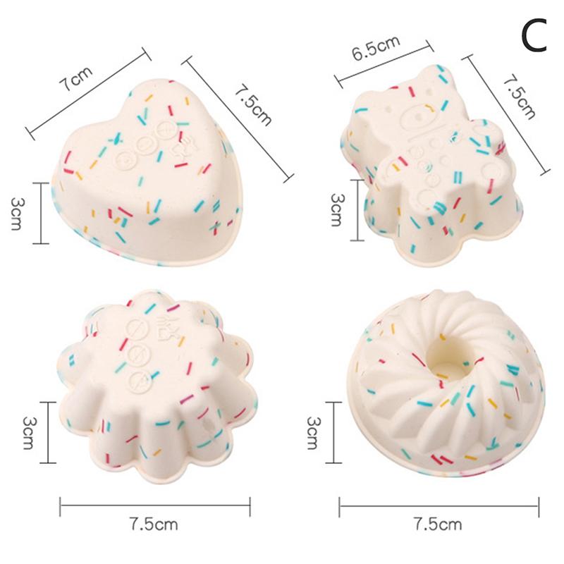 4Pcs Cupcake Silicone Molds Cup Cake Diy Decorating Bakeware Baking Tools