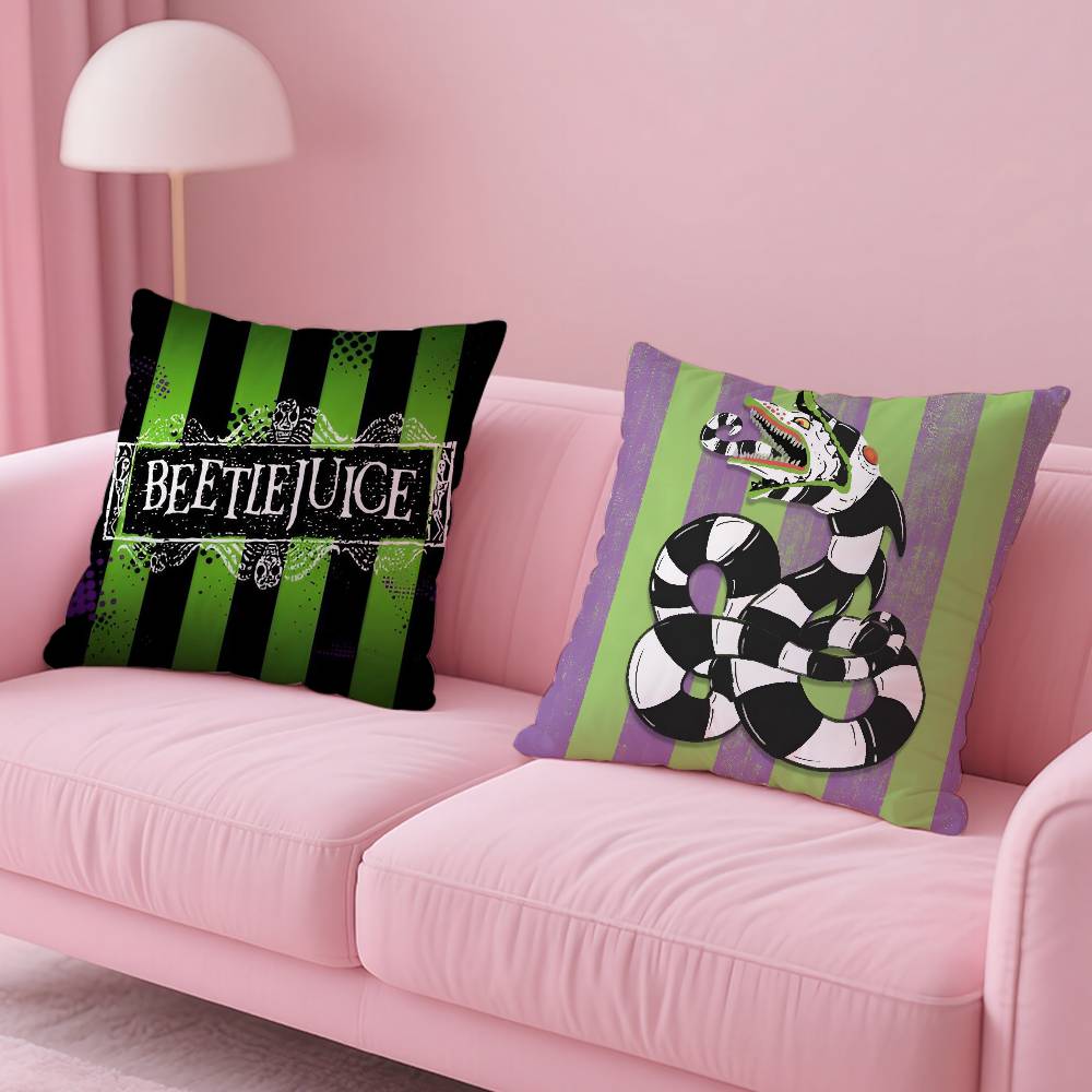 Horible B-Beetlejuices Filmkissenbezug, milbenabweisend, mit unsichtbarem Reißverschluss, seidig-kurzplüschig, Sofakissenbezug