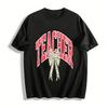 Haut Décontracté Imprimé Nœud d'Enseignant Style Preppy Vêtements d'Enseignant T-shirt en Coton Pur